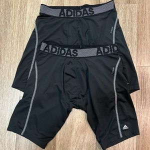 2 Pairs Small Adidas Compression Shorts Lightweight Workout Shorts Gym Shorts